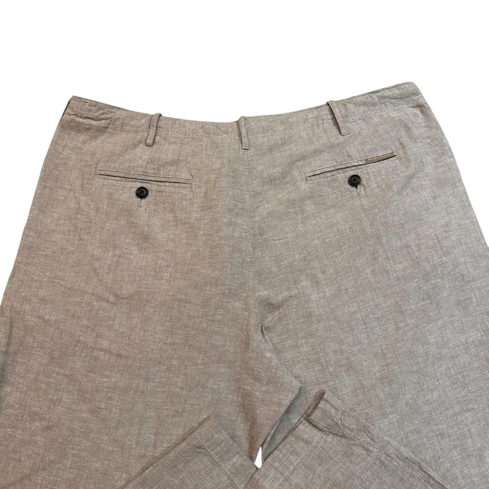 Perry Ellis Khaki Linen Blend Light Weight Causal Pants Men’s size 38”Wx30”L